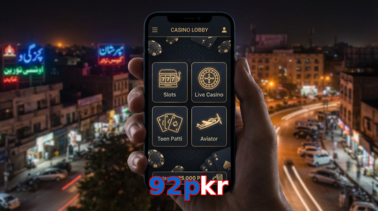 Main screen of 92Pkr app page for PK players